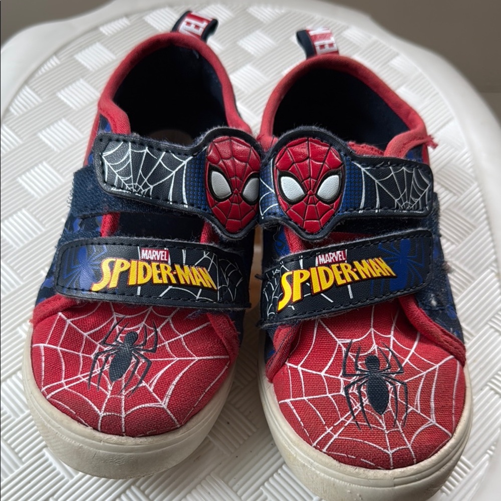 Marvel Red and Blue Spider-Man Sneakers with Velcro Strap